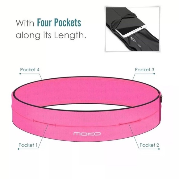 MoKo RUNNING Waist BELT (Magenta) - Large - Picture 3 of 7
